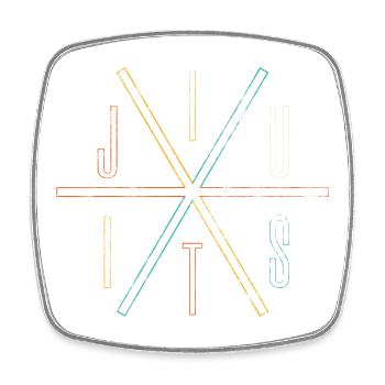 Jiu Jitsu Minimaliste Design Graphique - Magnet carré - blanc - Devant