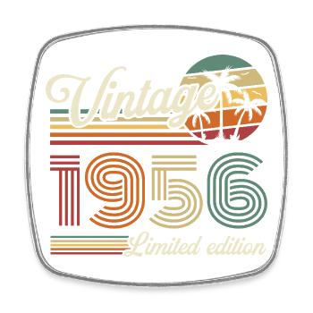 Original 1956 Vintage Vintage Birthday Retro - Square fridge magnet - white - Front