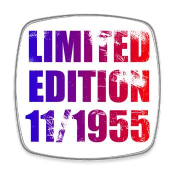 70e anniversaire Edition Limitée 11/1955 - Magnet carré - blanc - Devant