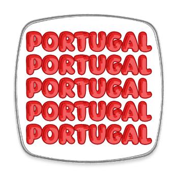 Portugal - Magnet carré - blanc - Devant