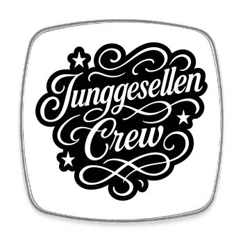 Junggesellen Crew - Viereckiger Kühlschrankmagnet - Weiß - Vorne
