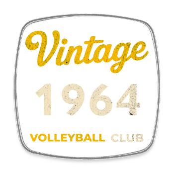Vintage 1964 – Volleyball Club Rétro Année de naissance - Magnet carré - blanc - Devant
