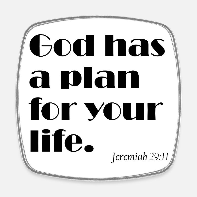Dieu a un plan pour ta vie - Plan Gottes - Magnet carré - blanc