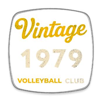 Millésime 1979 – Volleyball Club Rétro Année de naissance - Magnet carré - blanc - Devant