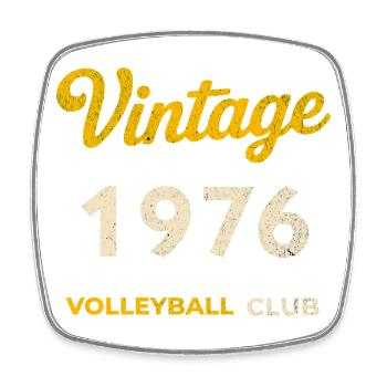 Millésime 1976 – Volleyball Club Rétro Année de naissance - Magnet carré - blanc - Devant
