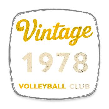 Millésime 1978 – Volleyball Club Rétro Année de naissance - Magnet carré - blanc - Devant