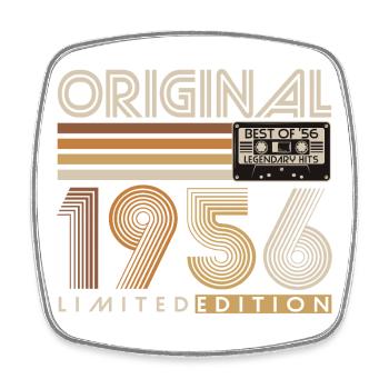 Original_1956_Jahrgang_Geburtstag_Geschenk_Retro - Square fridge magnet - white - Front