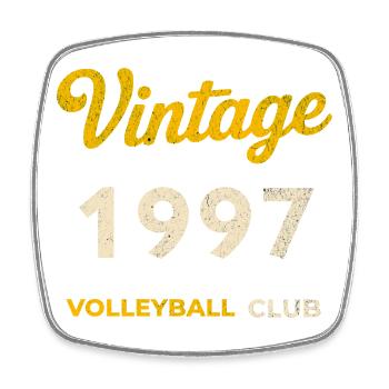 Millésime 1997 – Volleyball Club Rétro Année de naissance - Magnet carré - blanc - Devant