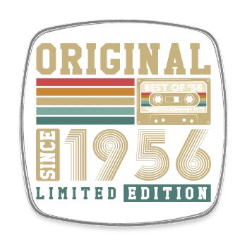 Original 1956 Vintage Vintage Anniversaire Rétro - Magnet carré - blanc - Devant