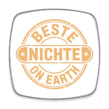Beste Nichte - Viereckiger Kühlschrankmagnet - Weiß - Vorne