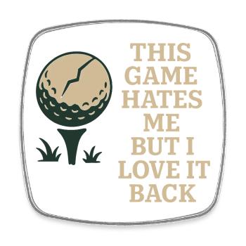 Funny golf humor, sarcastic dad, - Square fridge magnet - white - Front
