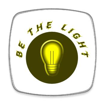 Lichtidee Lampe Icon Gelb Kreis be the light - Viereckiger Kühlschrankmagnet - Weiß - Vorne