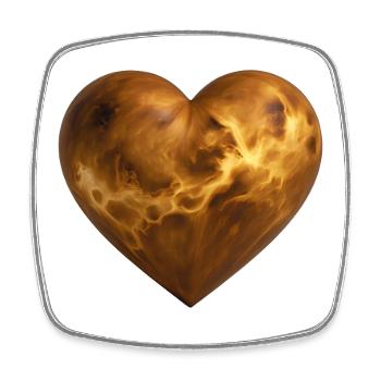 VENUS LOVER – Frieden & Liebe - Viereckiger Kühlschrankmagnet - Weiß - Vorne