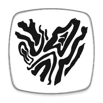 Heart Tigerheart - Square fridge magnet - white - Front