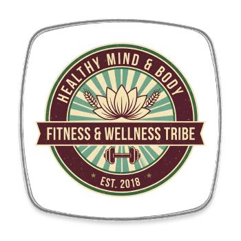Fitness Wellness Tribe - Square fridge magnet - white - Front
