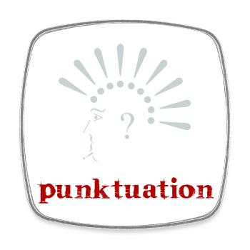 Punktuation Punctuation Portrait Tee - Square fridge magnet - white - Front