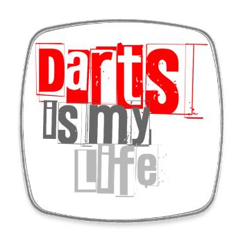 Dart, Darts c’est ma vie 1 - Magnet carré - blanc - Devant