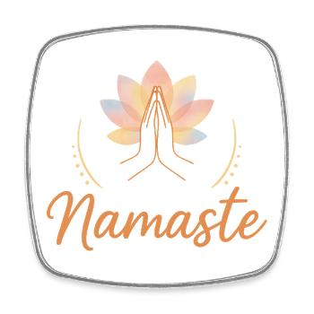 Namaste Lotus Motiv - Viereckiger Kühlschrankmagnet - Weiß - Vorne