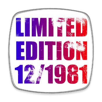 44e anniversaire Edition Limitée 12/1981 - Magnet carré - blanc - Devant