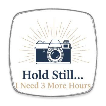 Hold Still Deluxe - Square fridge magnet - white - Front