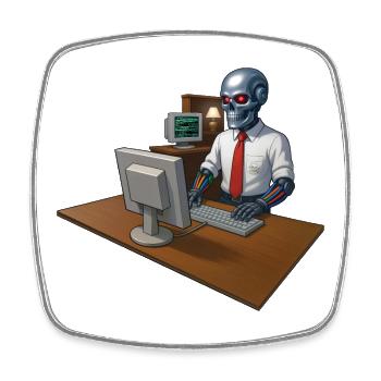 CYBORG PIRATE - geek & scifi - Square fridge magnet - white - Front