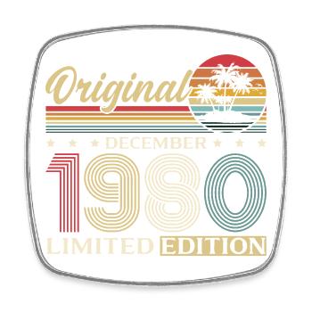 45e anniversaire Original Décembre Né en 1980 - Magnet carré - blanc - Devant