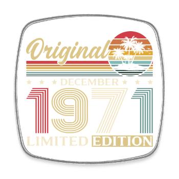 54e anniversaire Original décembre Né en 1971 - Magnet carré - blanc - Devant