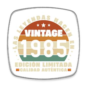 1985 Retro Vintage Geburtstagsgeschenk - Viereckiger Kühlschrankmagnet - Weiß - Vorne
