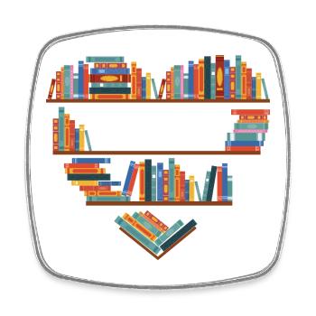 Ich stehe auf der Seite des Zitats des Banned Reading Freedom Buches - Viereckiger Kühlschrankmagnet - Weiß - Vorne