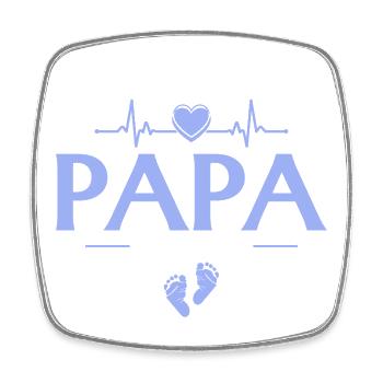 Befördert zum Papa 2026 Babyparty - Viereckiger Kühlschrankmagnet - Weiß - Vorne