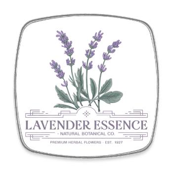Lavendel Vintage - Viereckiger Kühlschrankmagnet - Weiß - Vorne