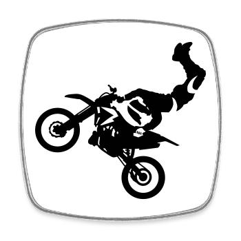 Motocross - Square fridge magnet - white - Front
