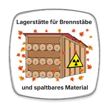 Brennstäbe-Holzlager Herbstlaub - Viereckiger Kühlschrankmagnet - Weiß - Vorne
