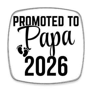 Promoted to Dad 2026 – Father-to-be Design - Square fridge magnet - white - Front