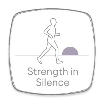 Introverted training, Calm - Square fridge magnet - white - Front