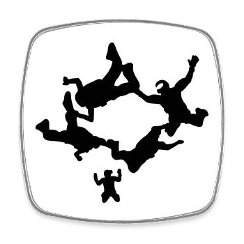 skydiving - Square fridge magnet - white - Front