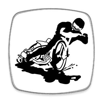 Motocross - Square fridge magnet - white - Front