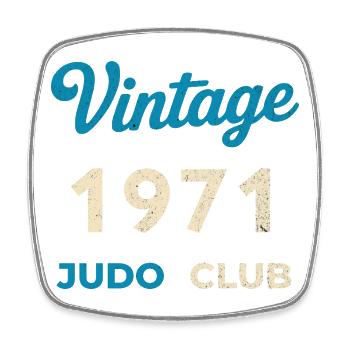 Vintage 1971 Judo Club Retro Birth Year Gift - Square fridge magnet - white - Front
