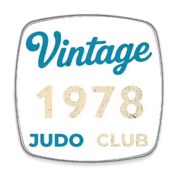 Vintage 1978 Judo Club Retro Birth Year Gift - Square fridge magnet - white - Front