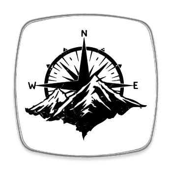 The mountain is calling Mountains Adventure - Square fridge magnet - white - Front