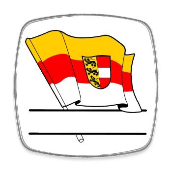 Kärnten Vlag – Namespace - Square fridge magnet - white - Front