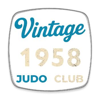 Cadeau vintage de l’année de naissance rétro du Judo Club 1958 - Magnet carré - blanc - Devant