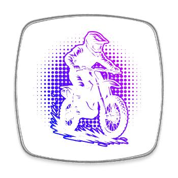 Ich liebe Motocross cooles Motiv für Motocross - Viereckiger Kühlschrankmagnet - Weiß - Vorne