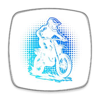 Le Motocross Aime Look Propre pour le Motocross - Magnet carré - blanc - Devant