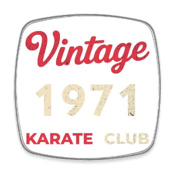 Vintage 1971 – Année de naissance rétro du Karate Club - Magnet carré - blanc - Devant