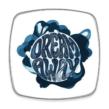 DREAM AWAY – lass uns reden - Viereckiger Kühlschrankmagnet - Weiß - Vorne