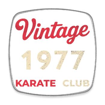 Vintage 1977 – Année de naissance rétro du Karate Club - Magnet carré - blanc - Devant
