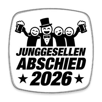 Junggesellenabschied 2026 Jga Party - Viereckiger Kühlschrankmagnet - Weiß - Vorne
