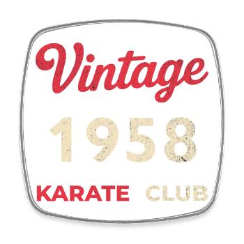Vintage 1958 – Année de naissance rétro du Karate Club - Magnet carré - blanc - Devant