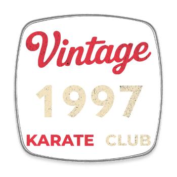 Millésime 1997 – Année de naissance rétro du Karate Club - Magnet carré - blanc - Devant